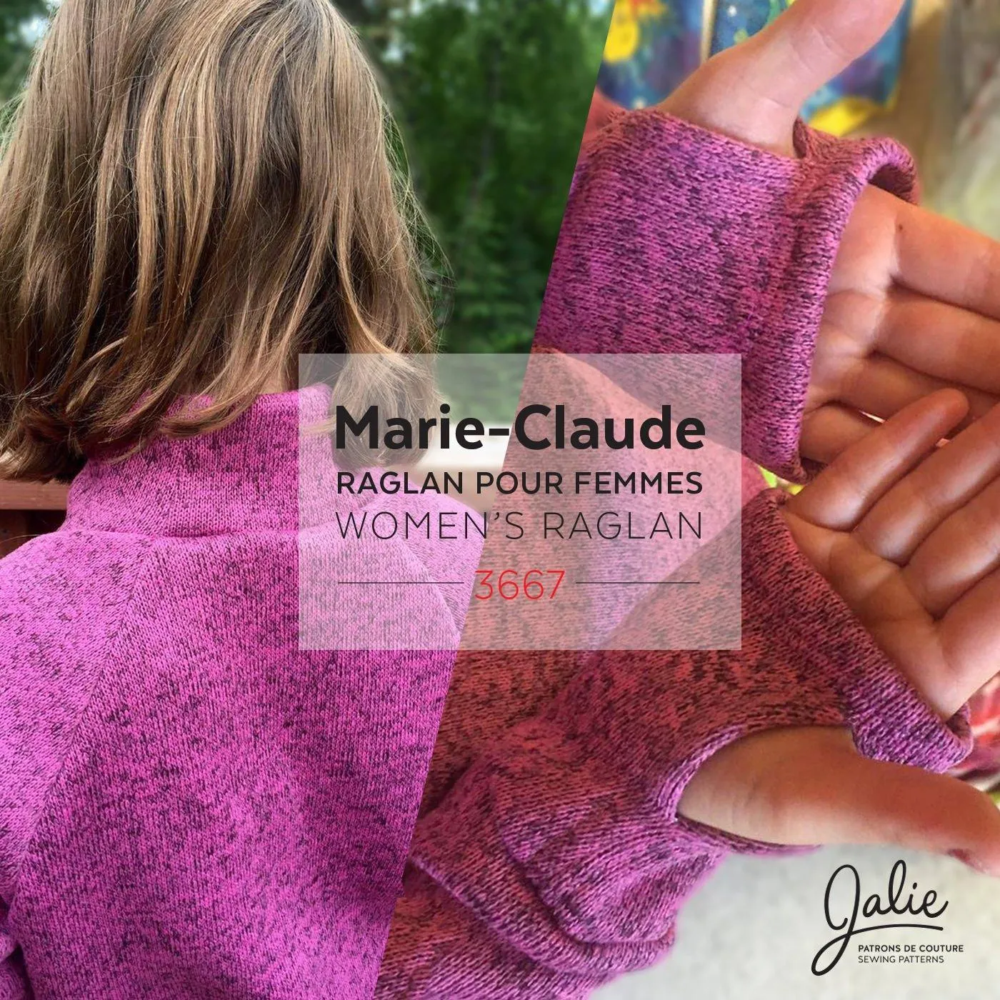 3667 // MARIE-CLAUDE Raglan Pullovers