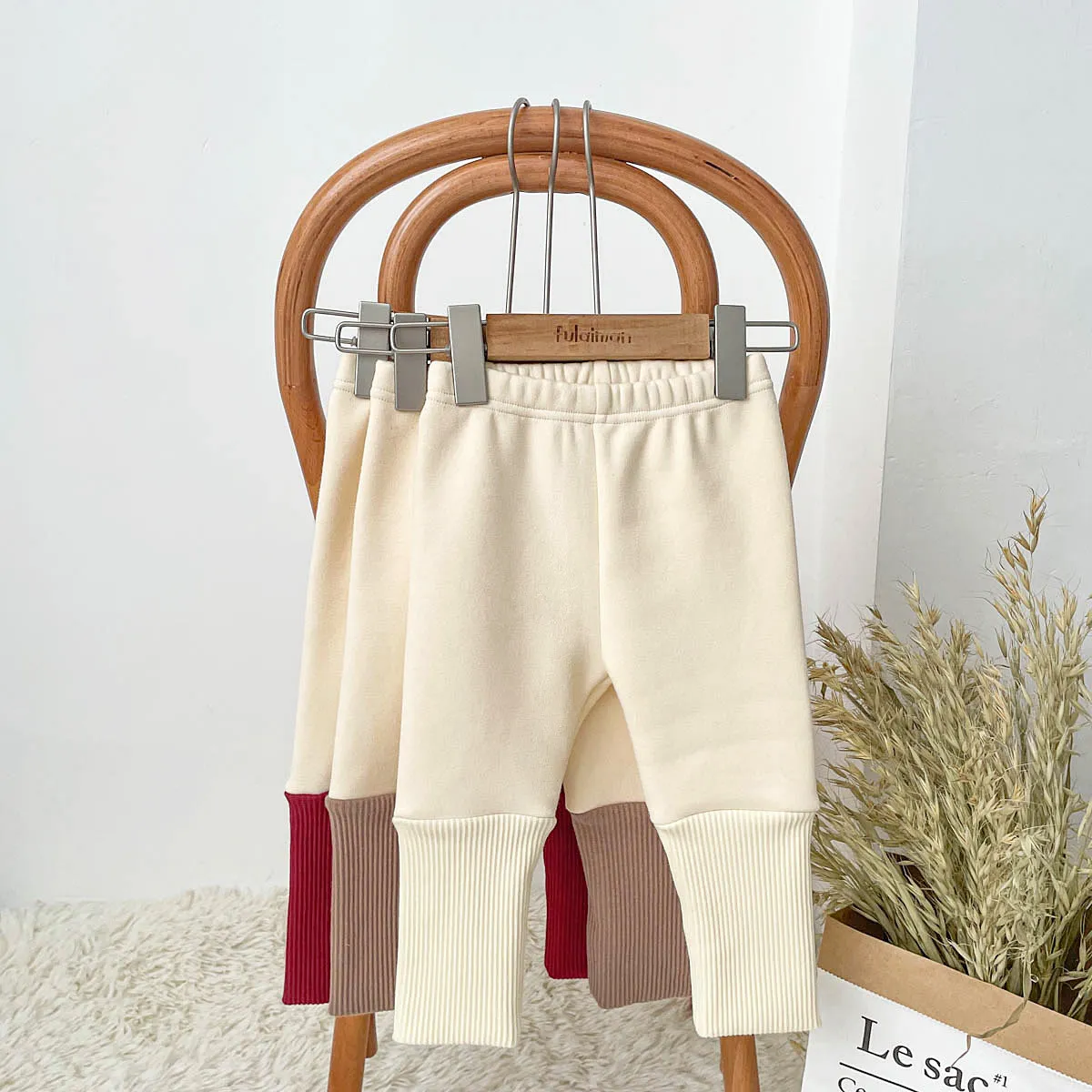 Baby Fleece Color Block Warm Leggings