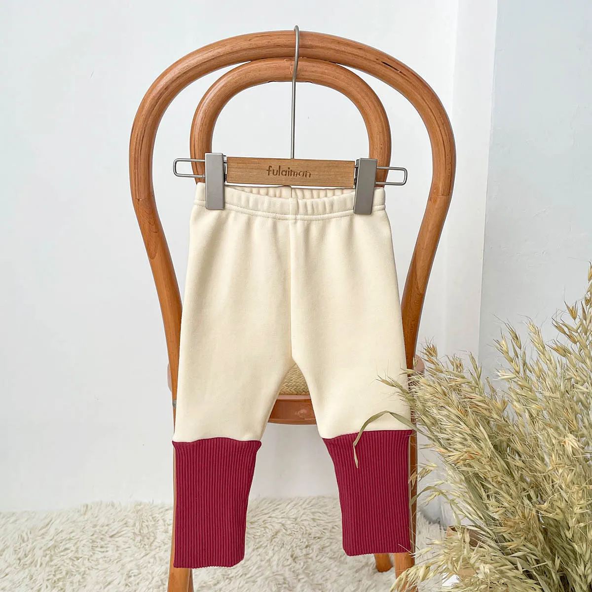 Baby Fleece Color Block Warm Leggings