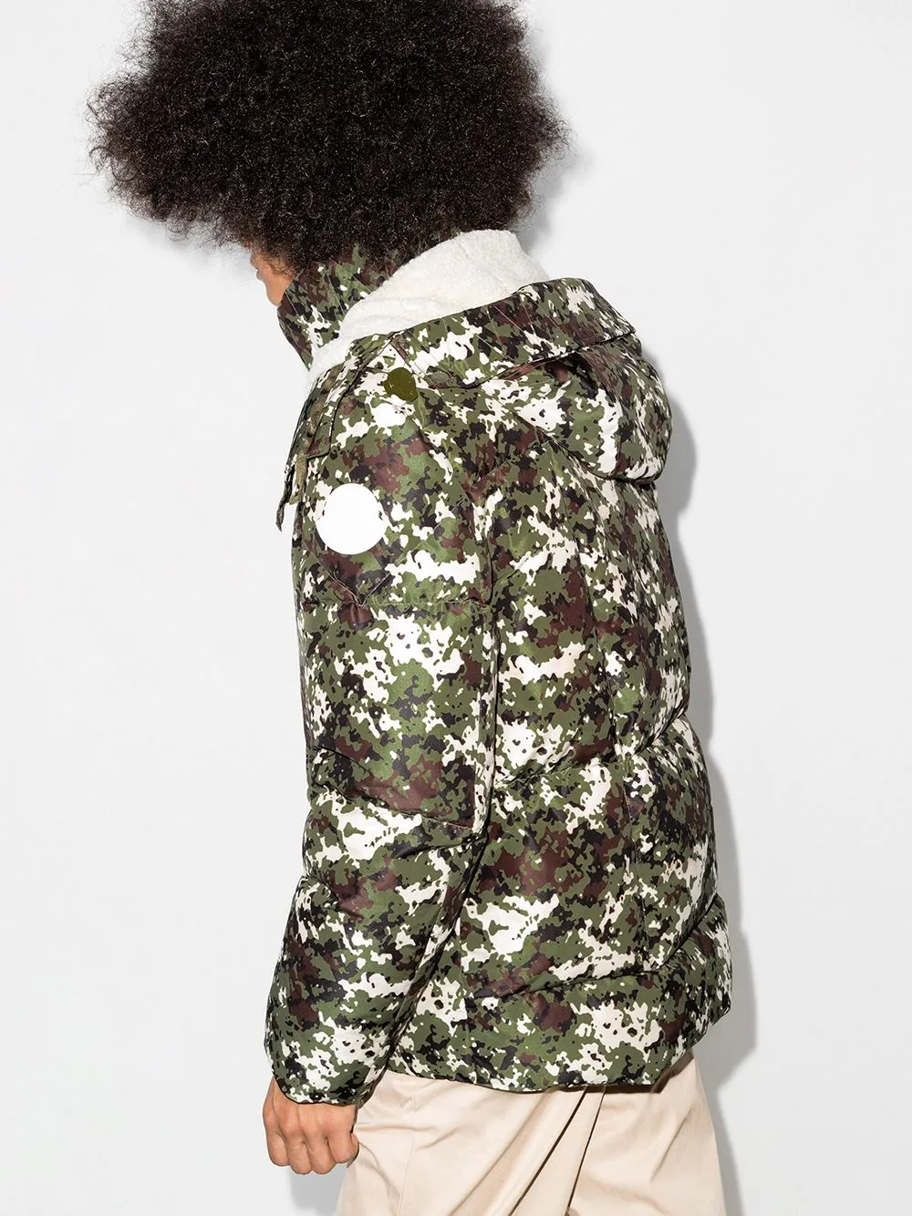 Blanc camouflage-print down jacket