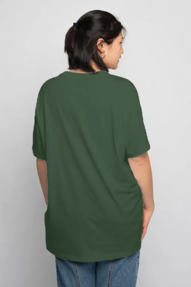 Bottle Green Oversized T-shirt for women