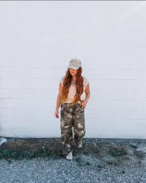 Camo Cargo Wide Leg