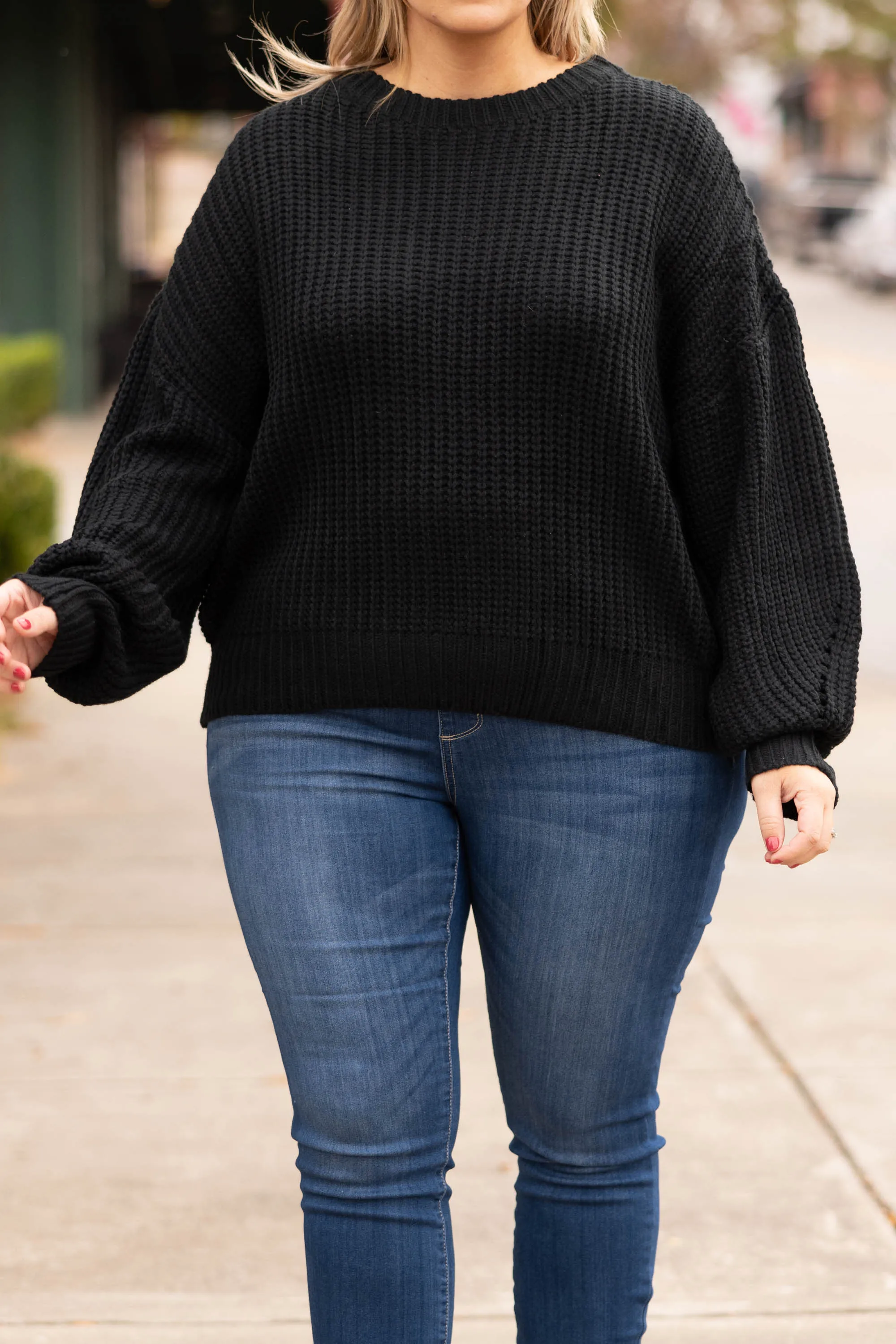 Chilly Day Trip Sweater, Black