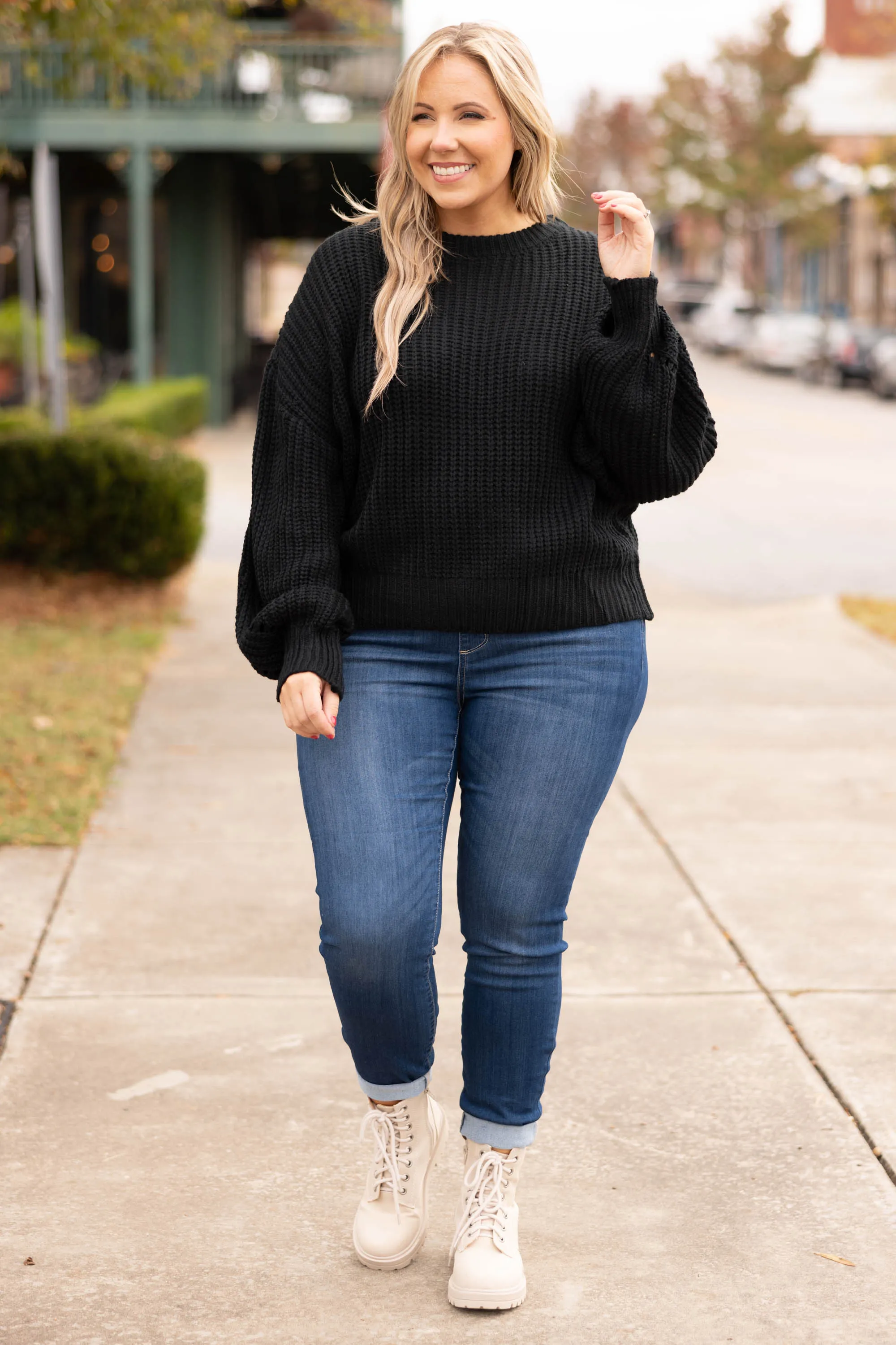 Chilly Day Trip Sweater, Black