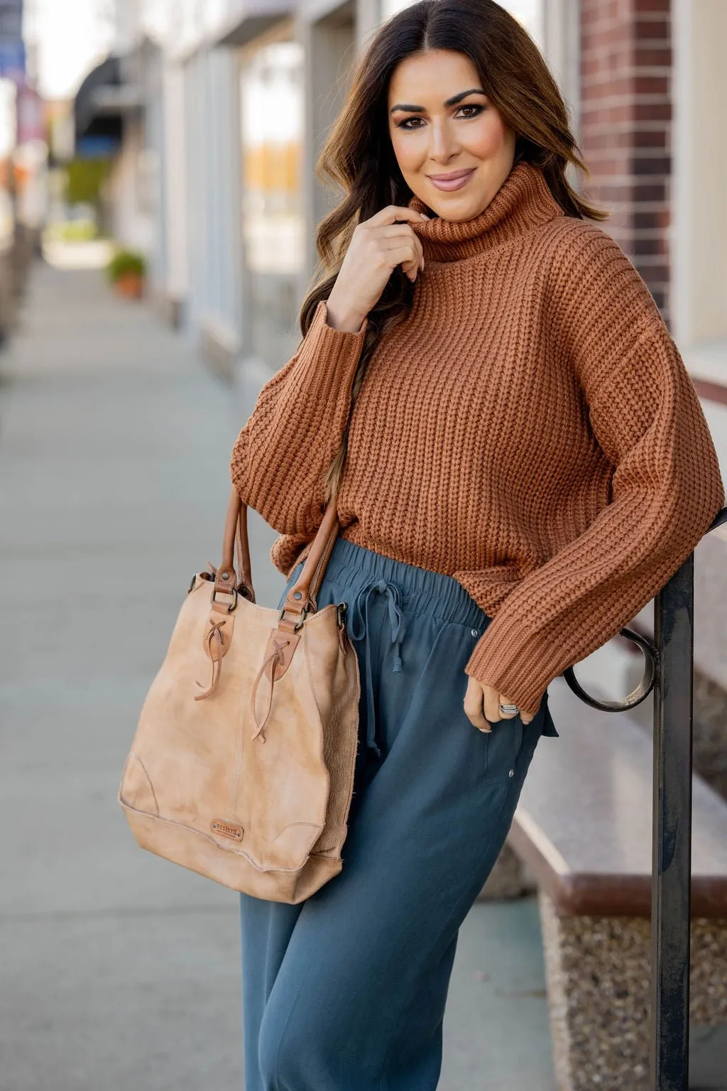 Chunky Knit Turtleneck Sweater