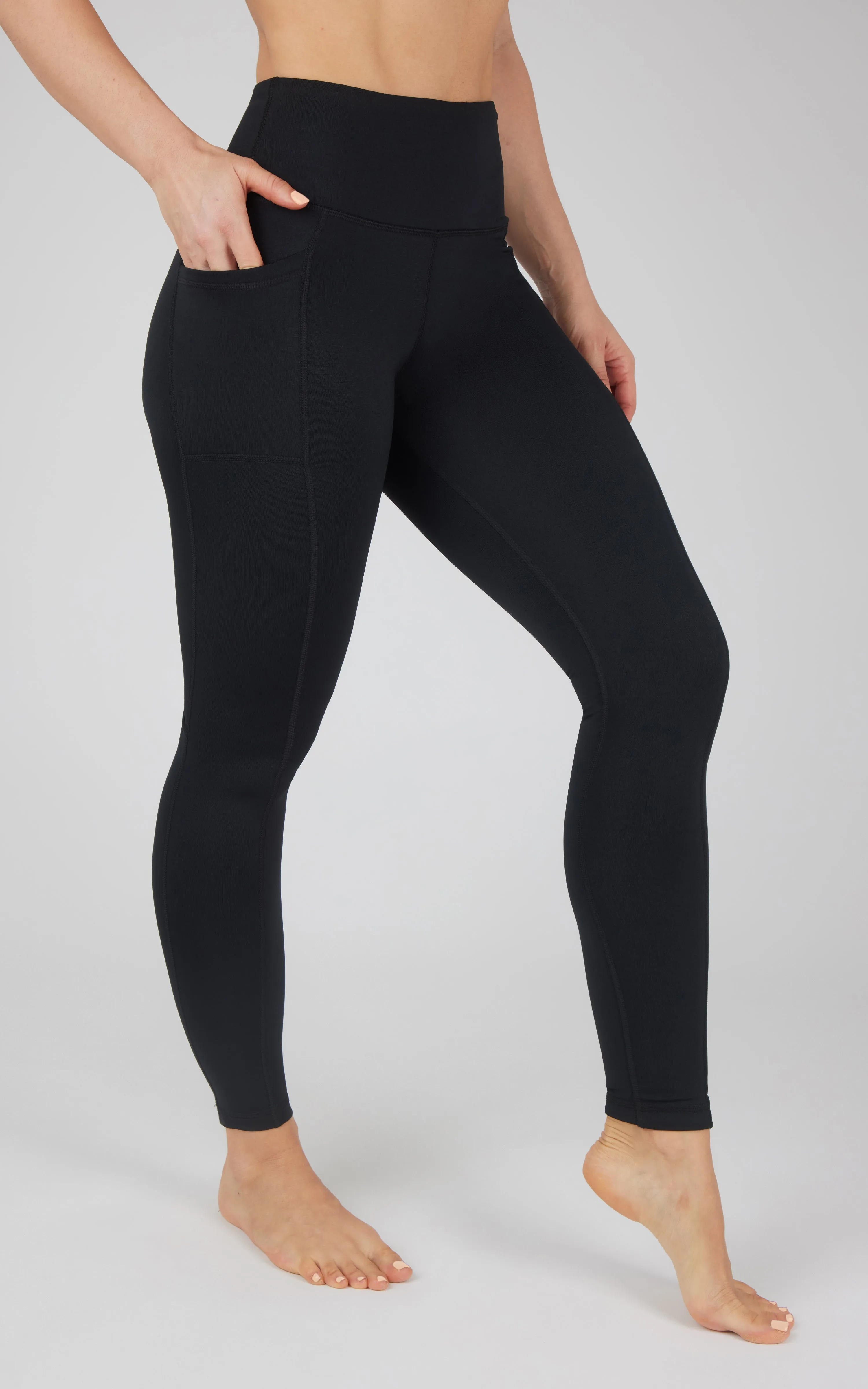 Cold Gear High Waist Fleece Lined Legging with Side Pockets