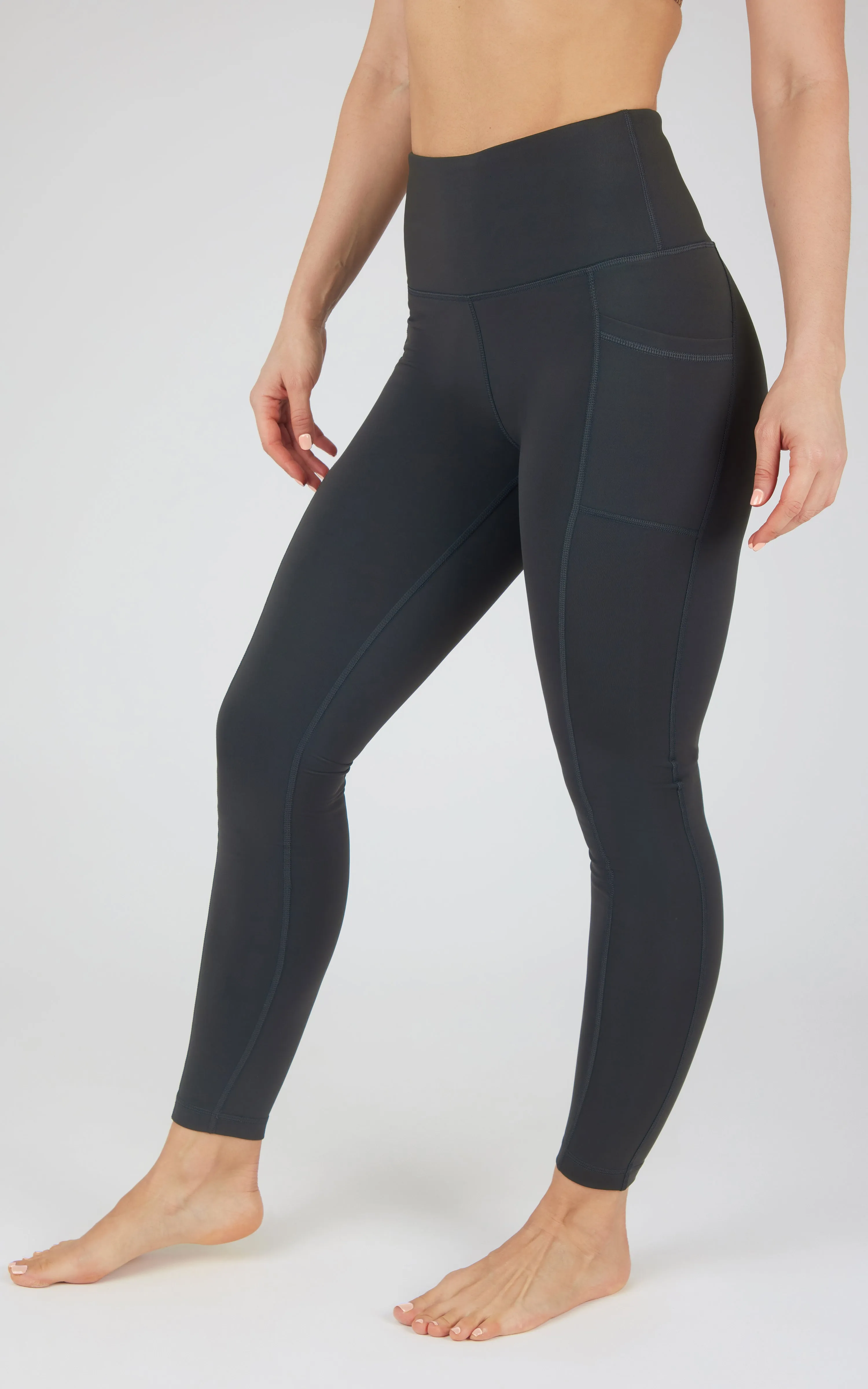 Cold Gear High Waist Fleece Lined Legging with Side Pockets