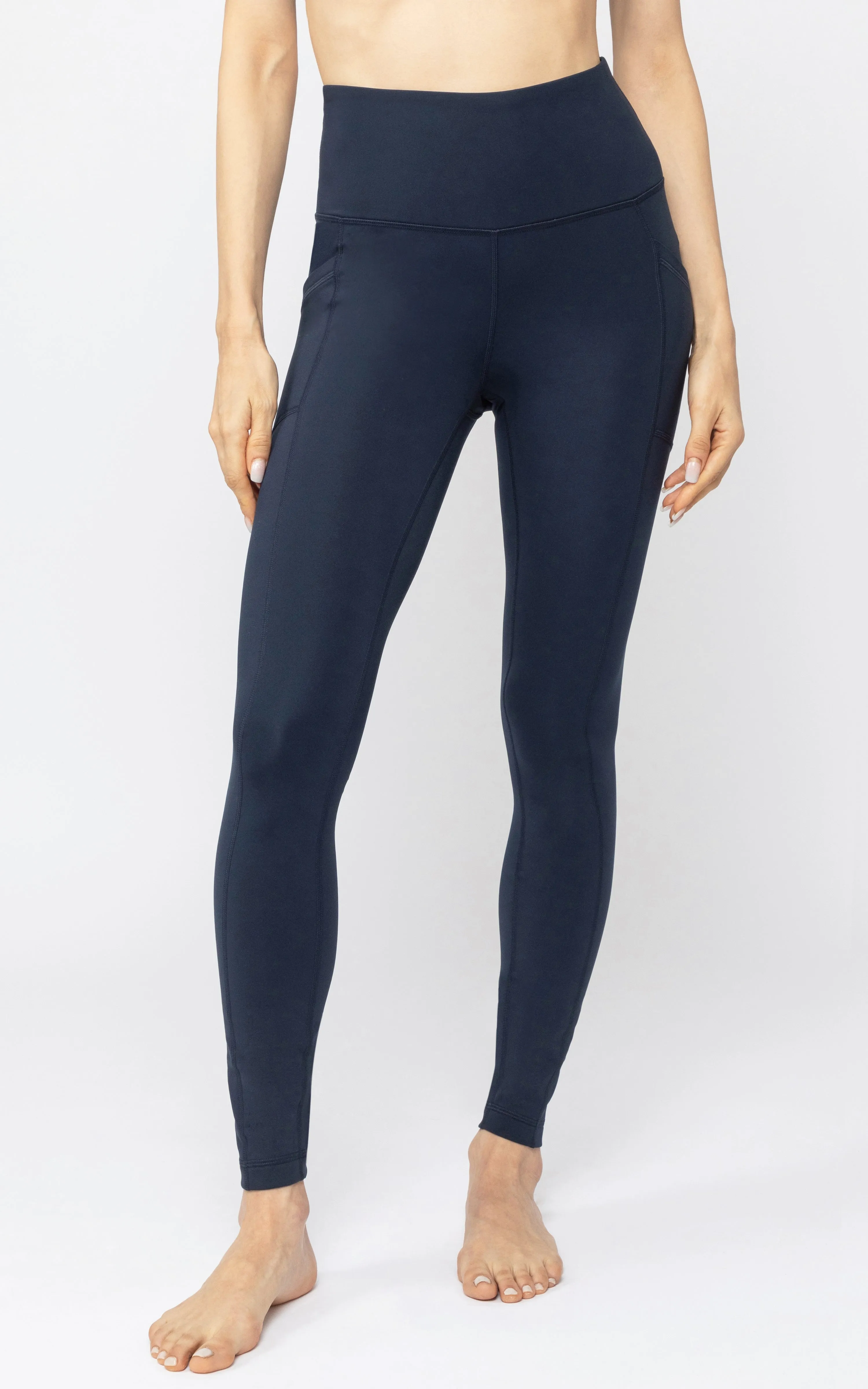 Cold Gear High Waist Fleece Lined Legging with Side Pockets