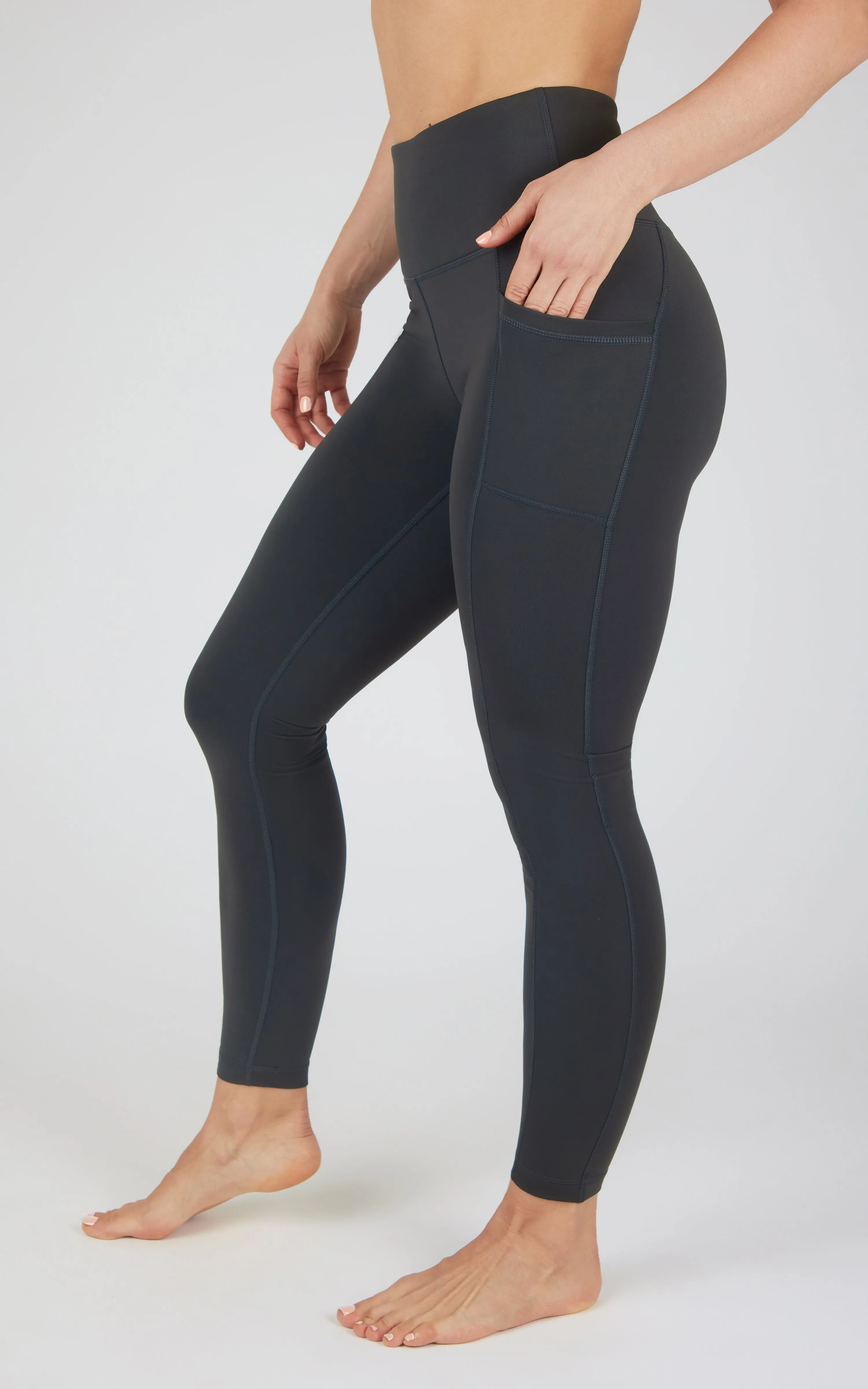 Cold Gear High Waist Fleece Lined Legging with Side Pockets