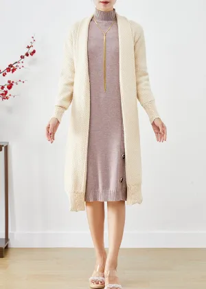 COLETTE | CASUAL BEIGE OVERSIZED CASHMERE KNIT CARDIGAN