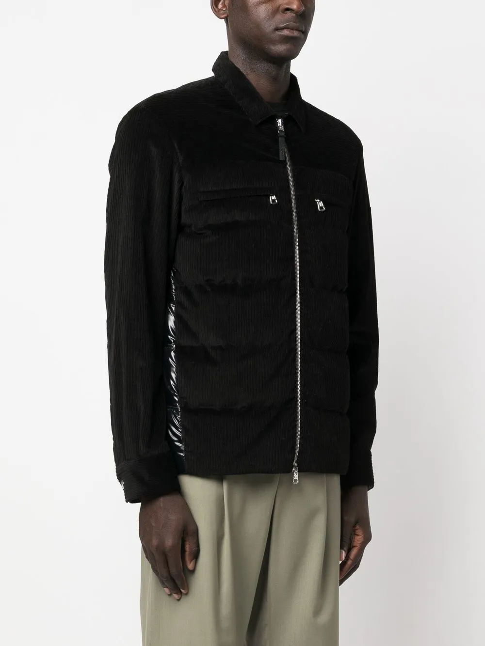 corduroy padded bomber jacket