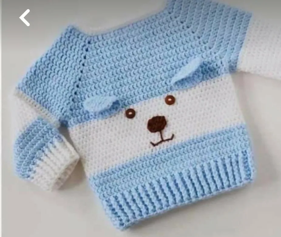 Crochet baby sweater/ Hand knitted baby sweater