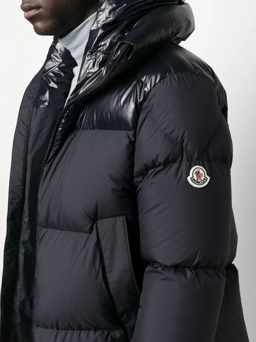 Damavand shine-panelled padded jacket