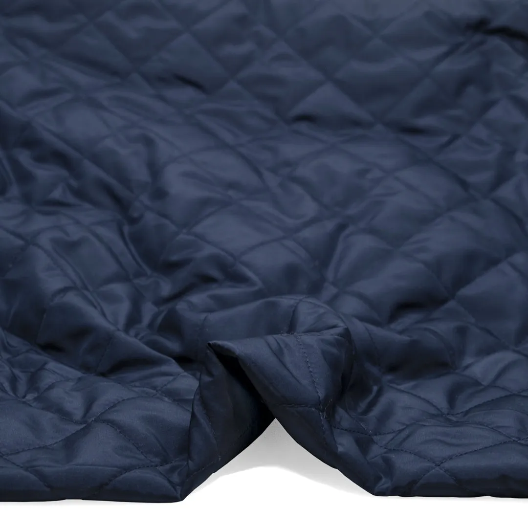 Deadstock Lightweight Quilted Lining - Navy