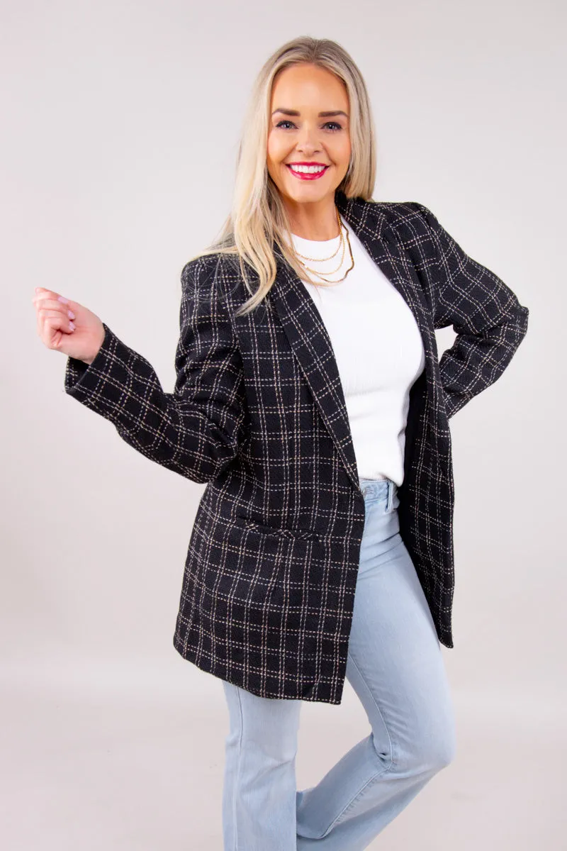 Executive Edge Tweed Blazer