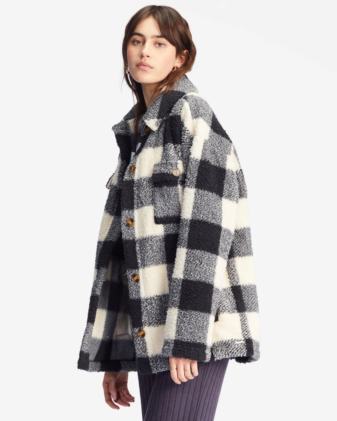 Fairbanks Button-Up Teddy Bear Jacket