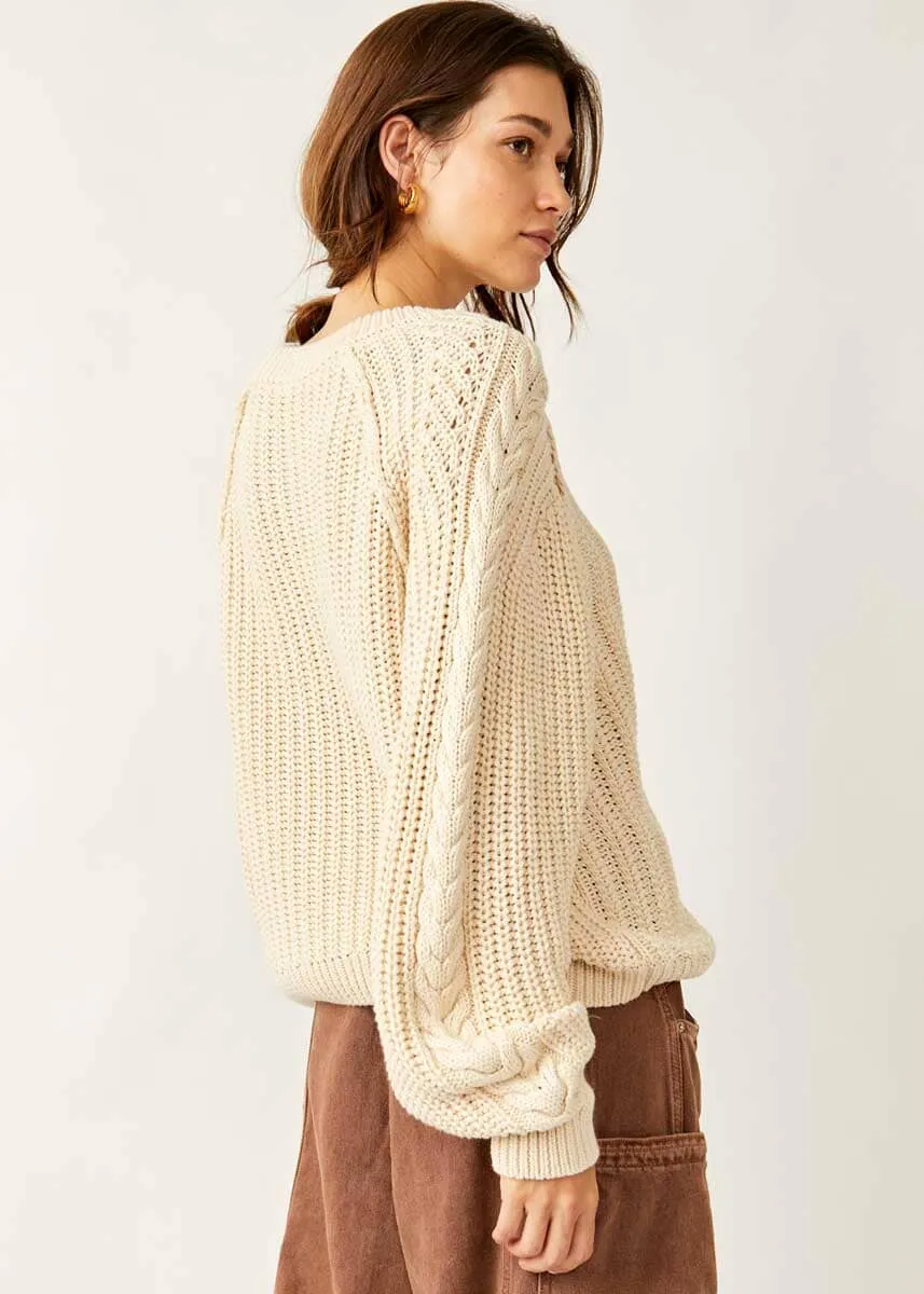 Frankie Cable Sweater - Ivory