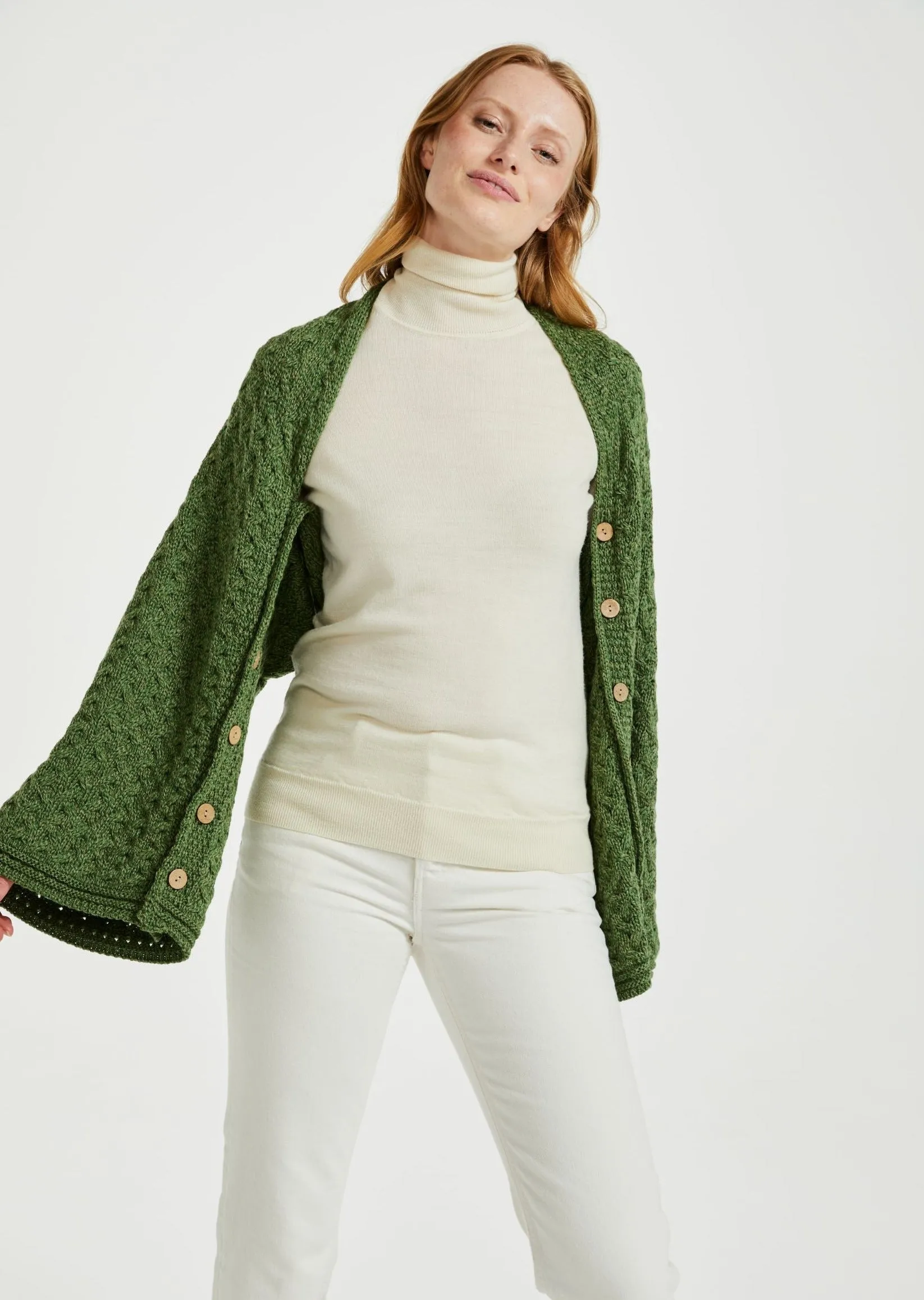 Glenbeigh Aran Cape | Green