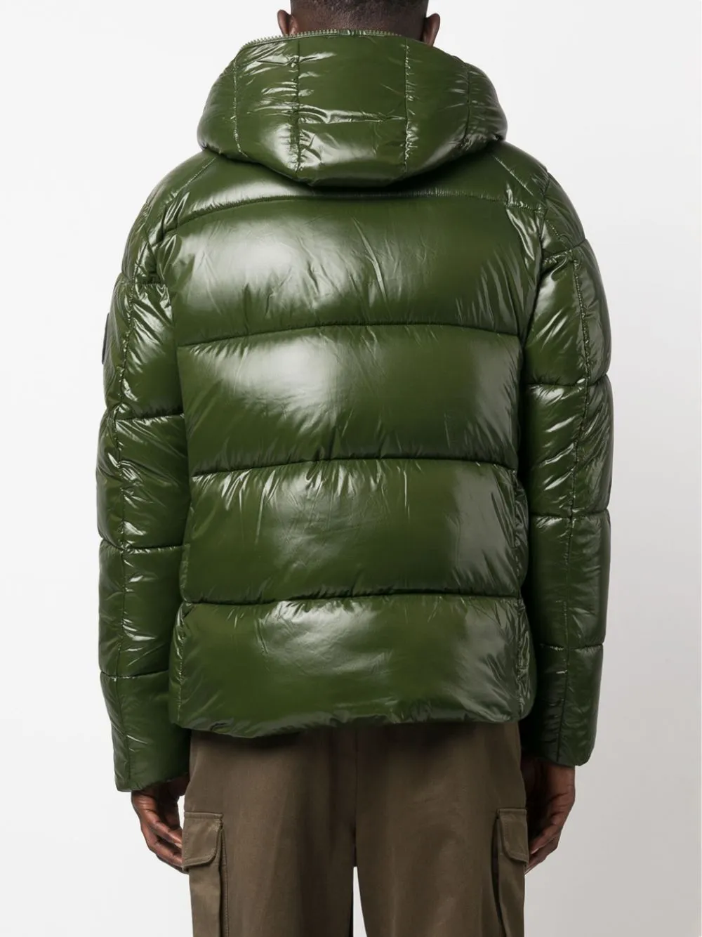 glossy-finish padded jacket