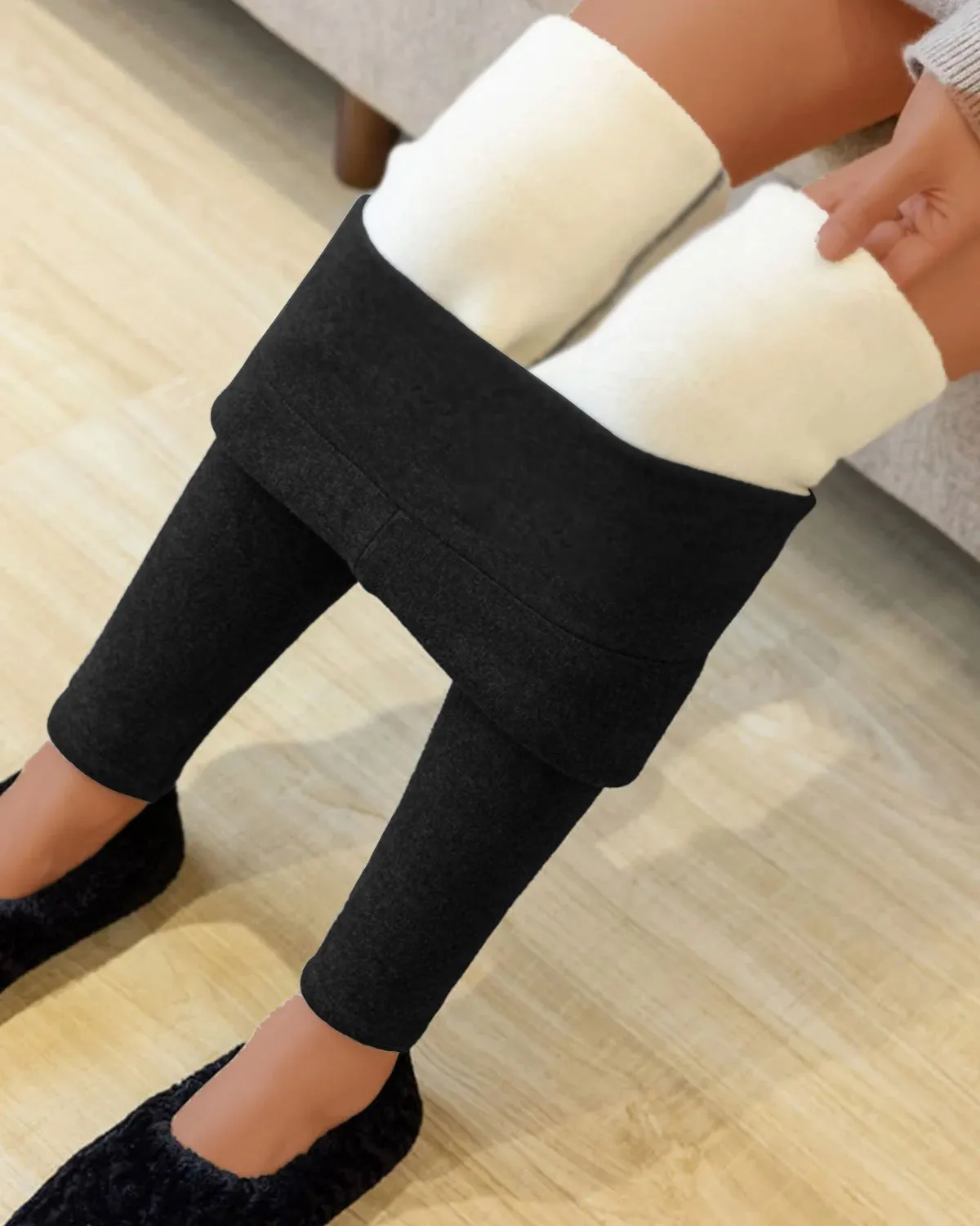 Gold Melanin Fleece Warm Leggings