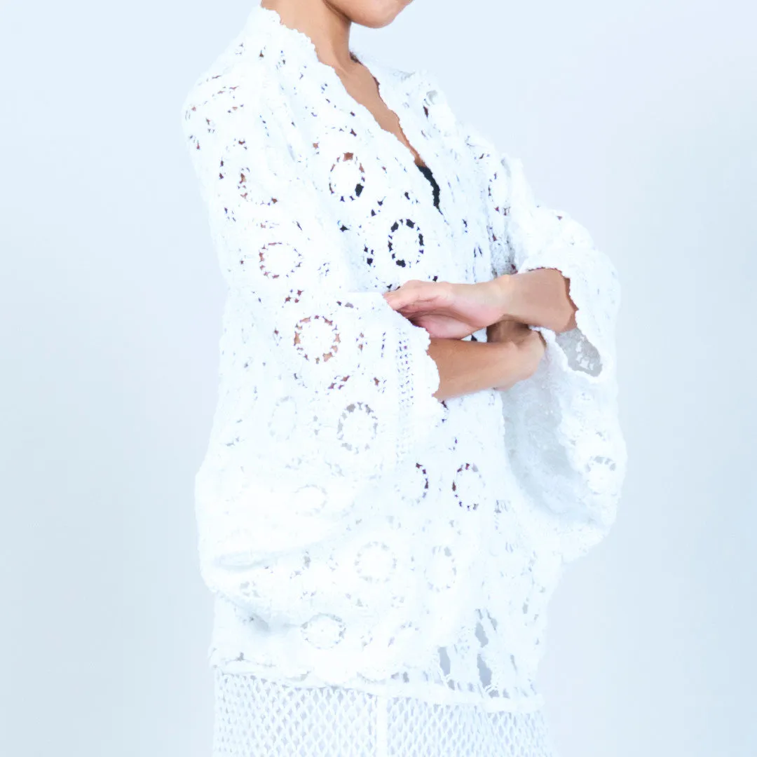 Handmade crochet button-up cardigan wholesale