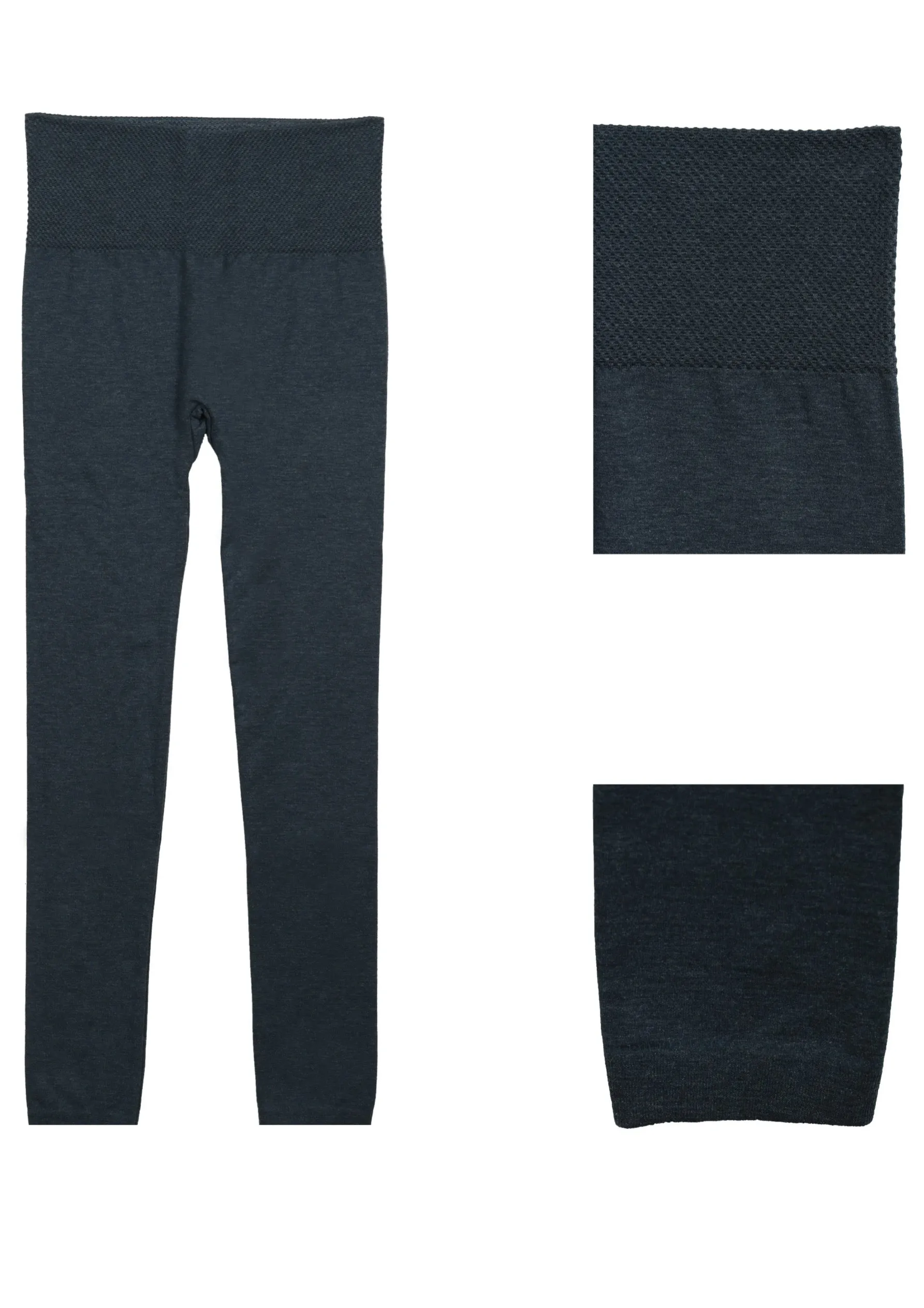 Heather Basic High Waist Fleece Legging