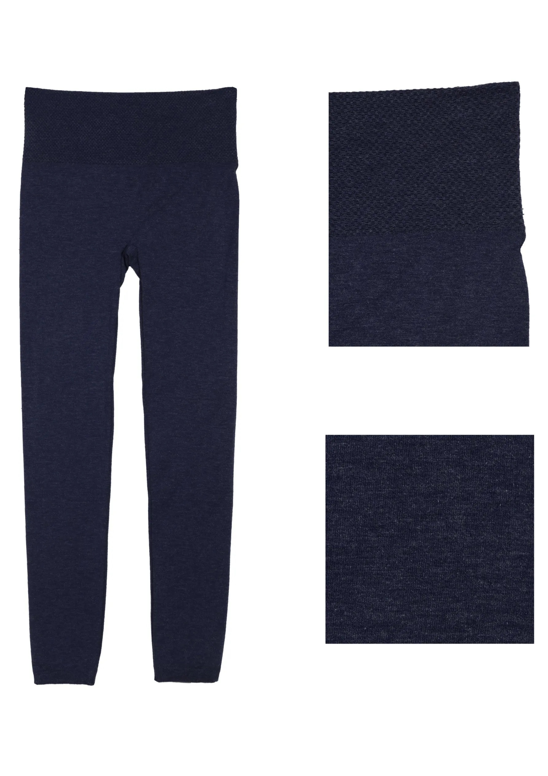 Heather Basic High Waist Fleece Legging