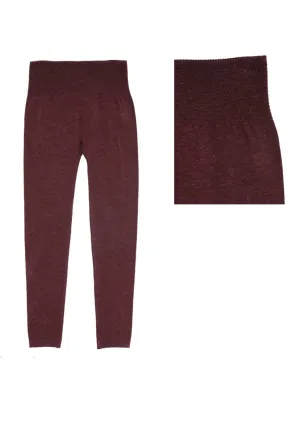 Heather Basic High Waist Fleece Legging