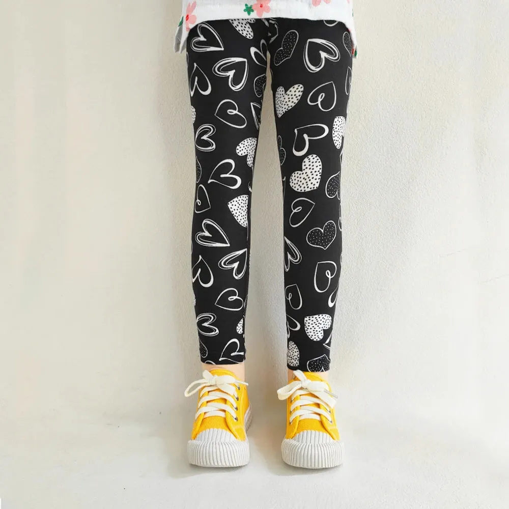 Kids Girl Floral Print Slim Fit Leggings/Trousers