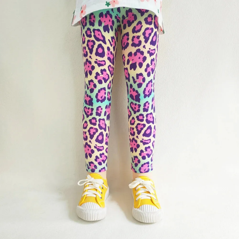 Kids Girl Floral Print Slim Fit Leggings/Trousers