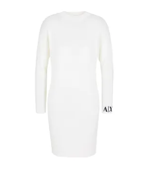 Knitted Merino Wool Blend Midi Dress