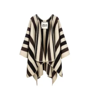 La Mericaine -  Black Feet Stripe Cape