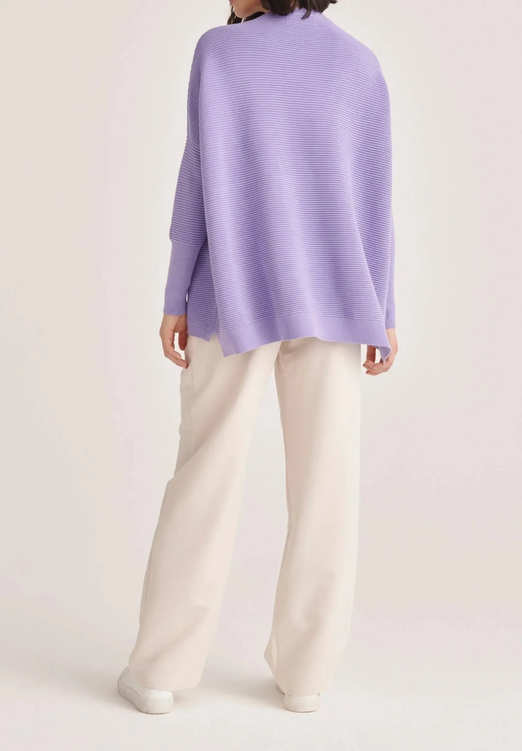 Lilac Paisie Ribbed Jumper