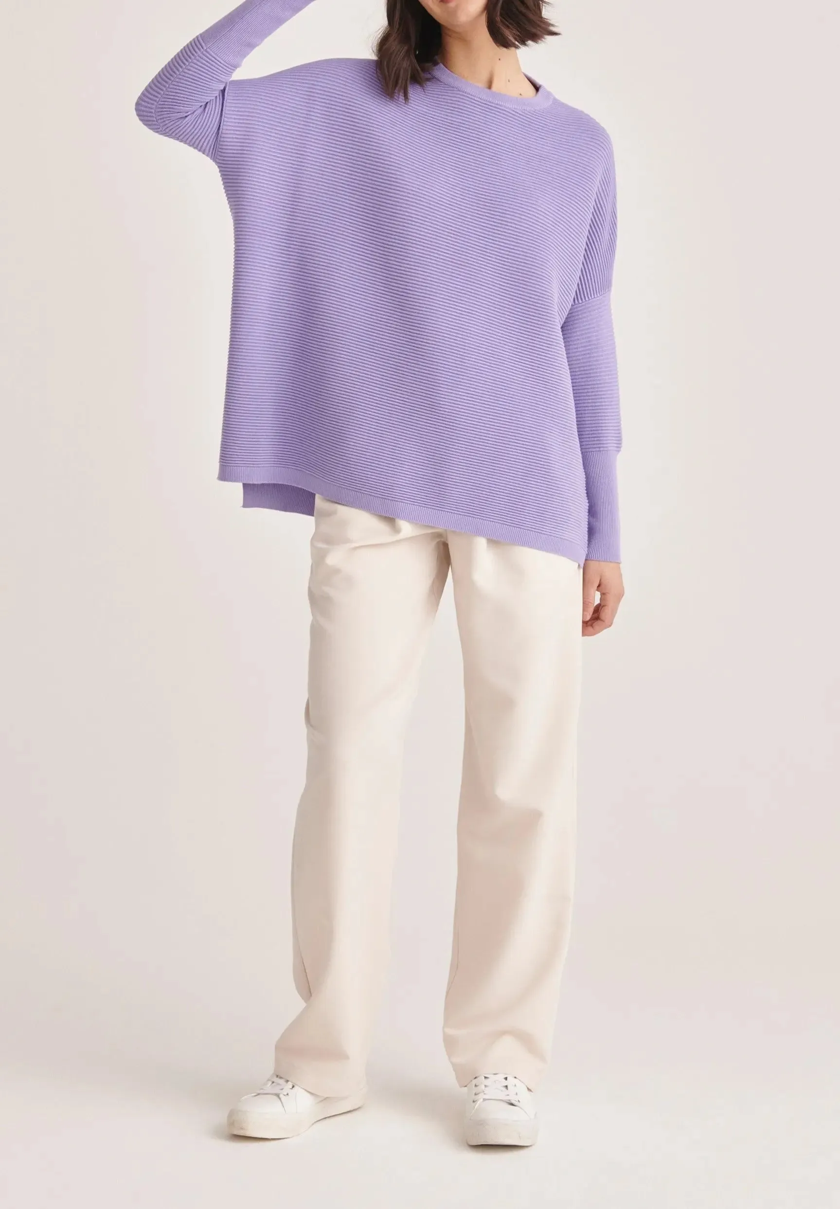 Lilac Paisie Ribbed Jumper