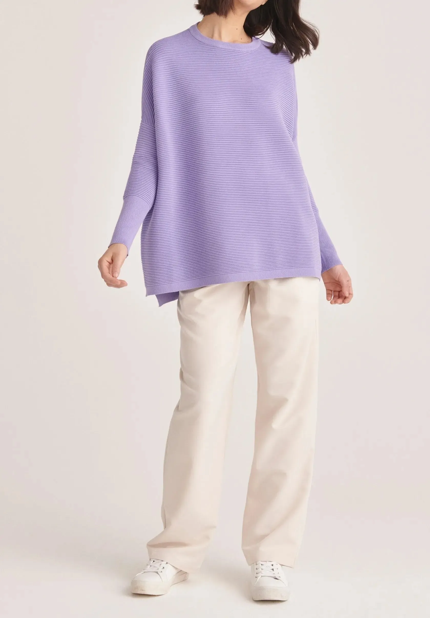 Lilac Paisie Ribbed Jumper