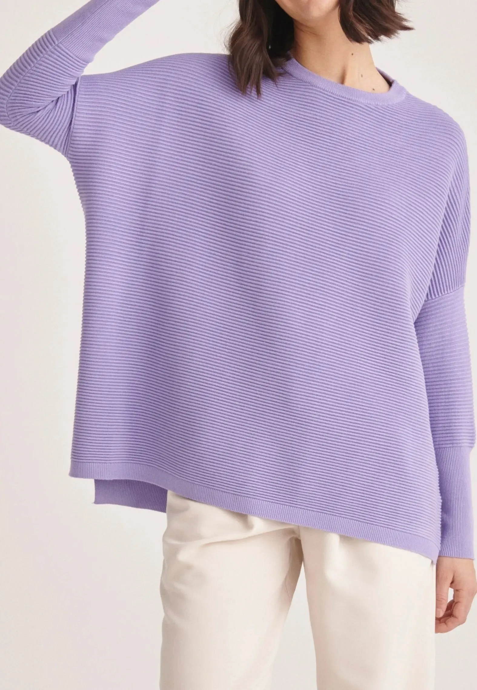 Lilac Paisie Ribbed Jumper