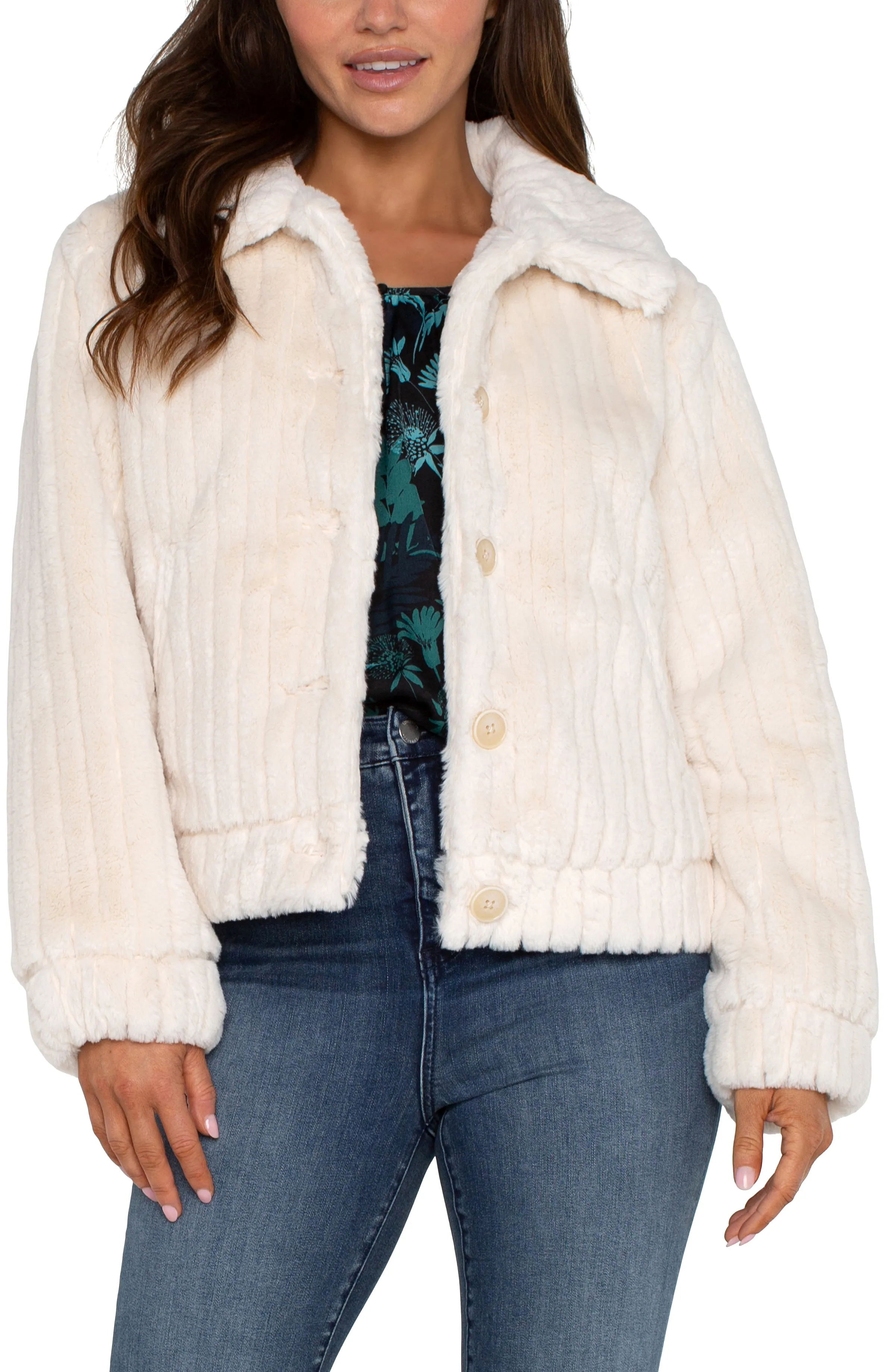 Liverpool Fur Tucker Jacket (Cream)