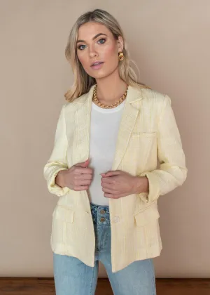 Lucy Paris Aaron Tweed Blazer-Lemon-***FINAL SALE***