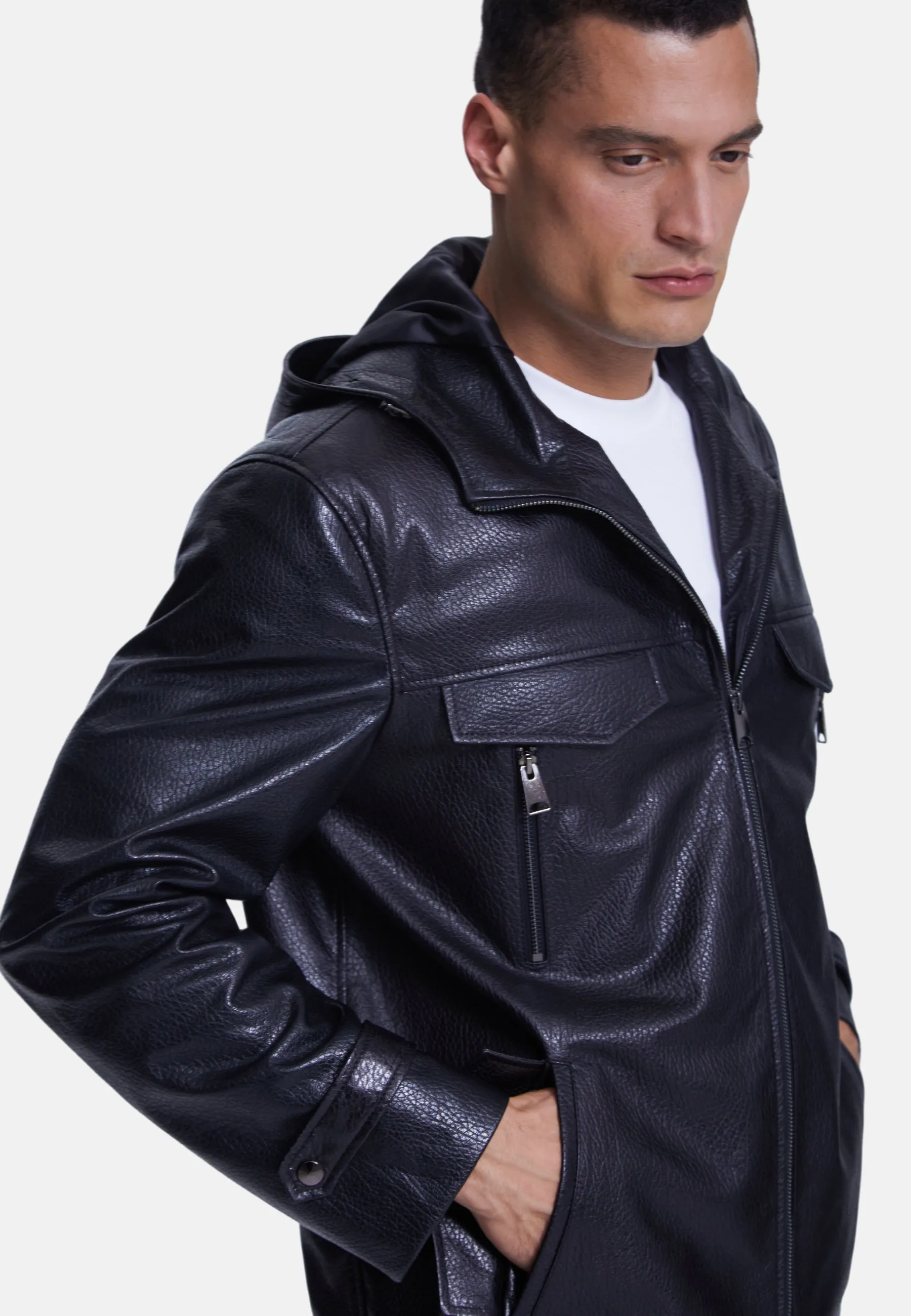 Men's Leather Jacket, Black