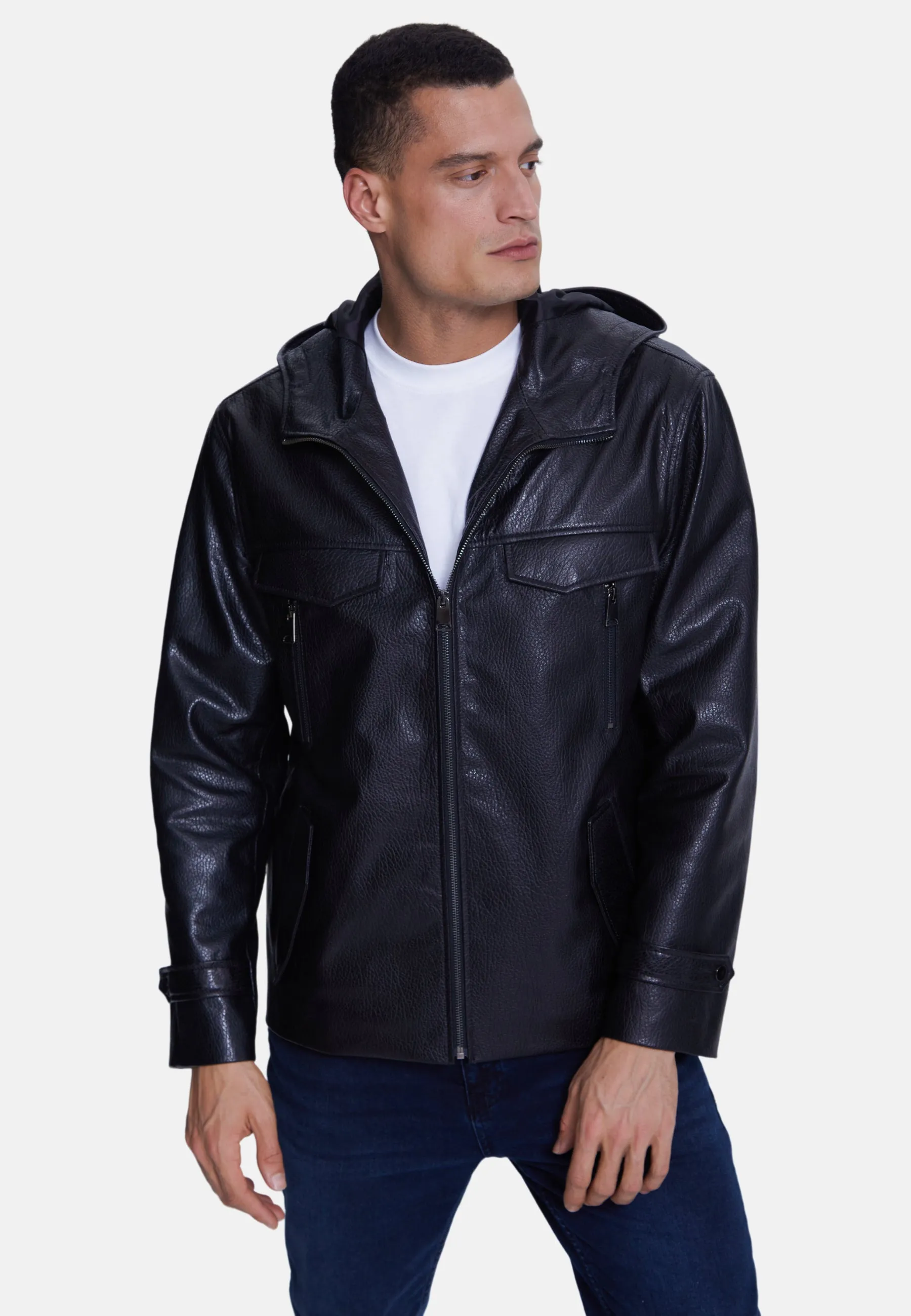 Men's Leather Jacket, Black