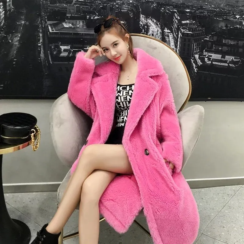 Oversized Long Teddy Coat