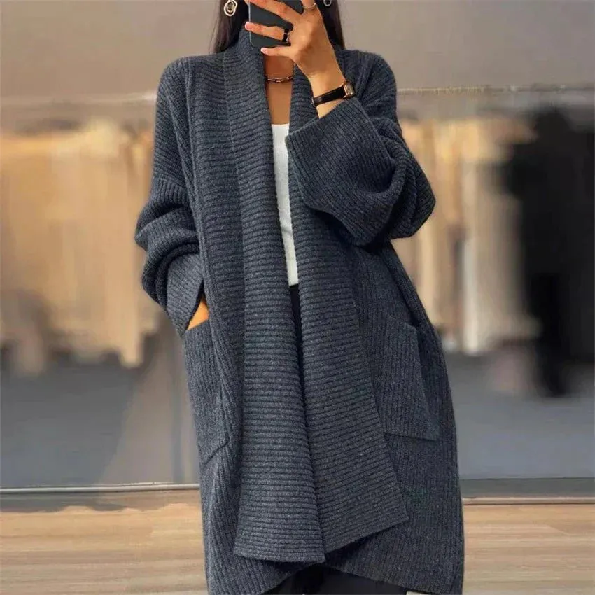 Oversized Ribbed Knit Cardigan