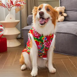 Pet Vest for Spring and Summer - Stylish Northeast Big Flower Tank Top for Dogs - Pet Vest Pet Spring Summer Northeast Big Flower Tank Top Teddy Cat Alaska Golden Retrieve Samoyed Dog Clothes Coats Jackets