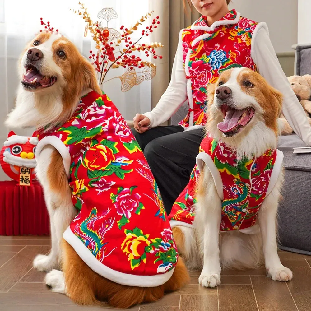 Pet Vest for Spring and Summer - Stylish Northeast Big Flower Tank Top for Dogs - Pet Vest Pet Spring Summer Northeast Big Flower Tank Top Teddy Cat Alaska Golden Retrieve Samoyed Dog Clothes Coats Jackets