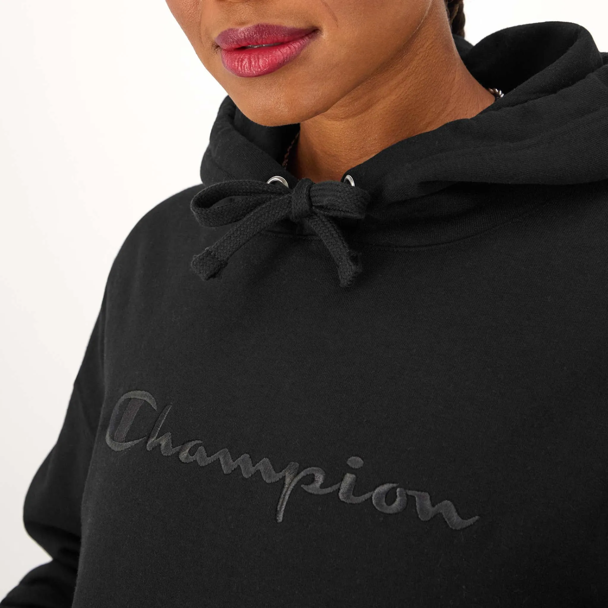 Powerblend Hoodie, Relaxed, Full Embroidered Script Logo