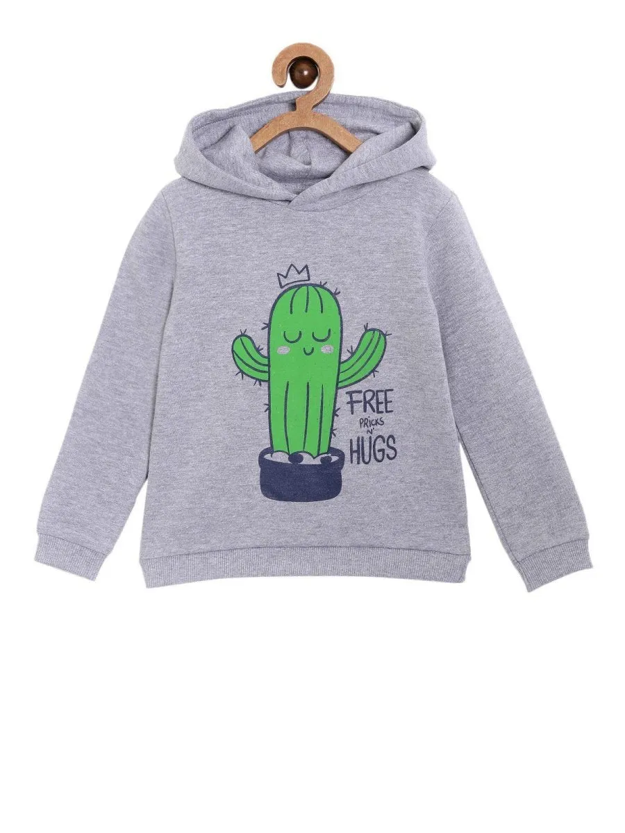 Pricks and Hugs Hooded Sweatshirt and Navy Blue Sweatpants Combo