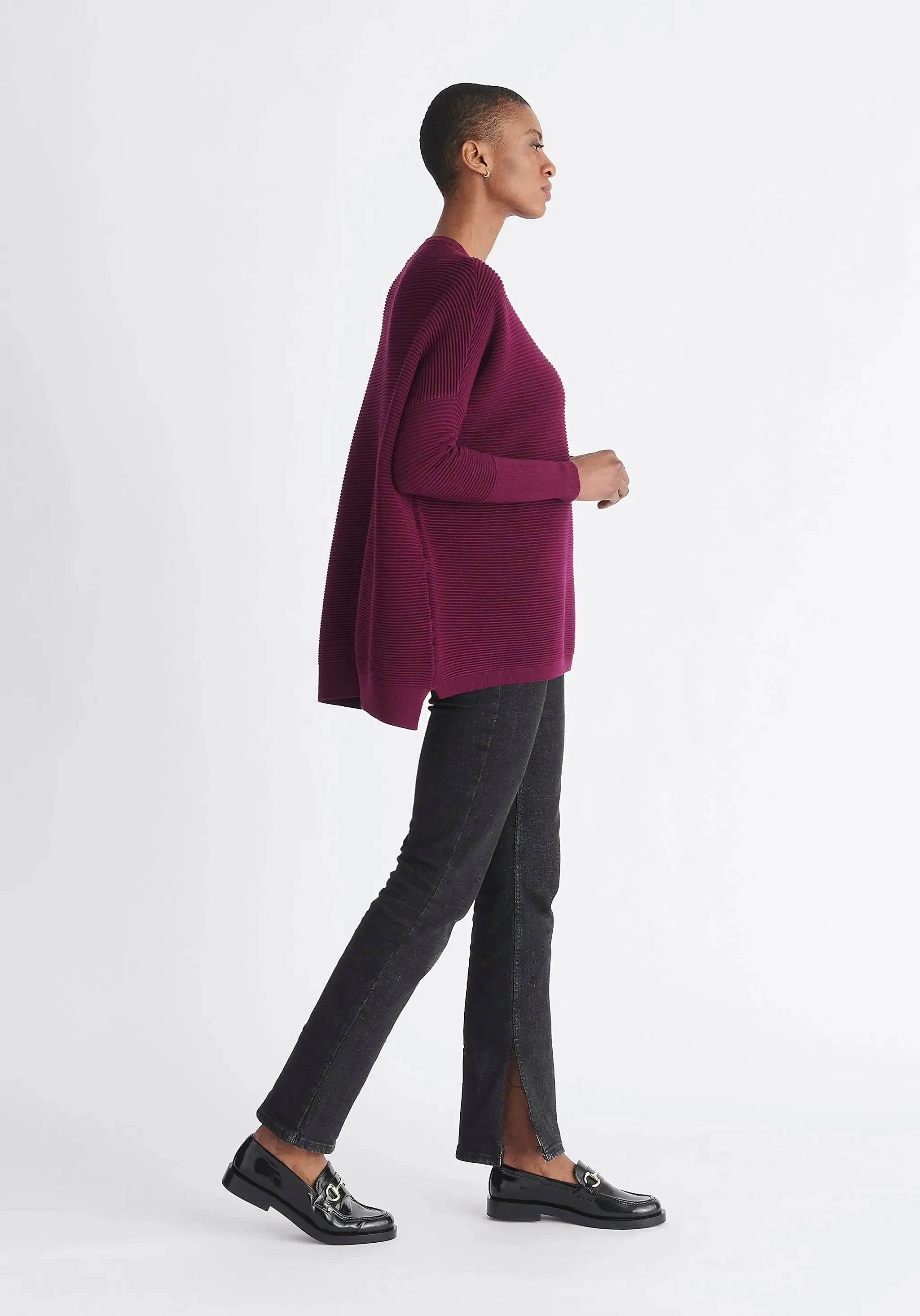 Purple Paisie Ribbed Jumper