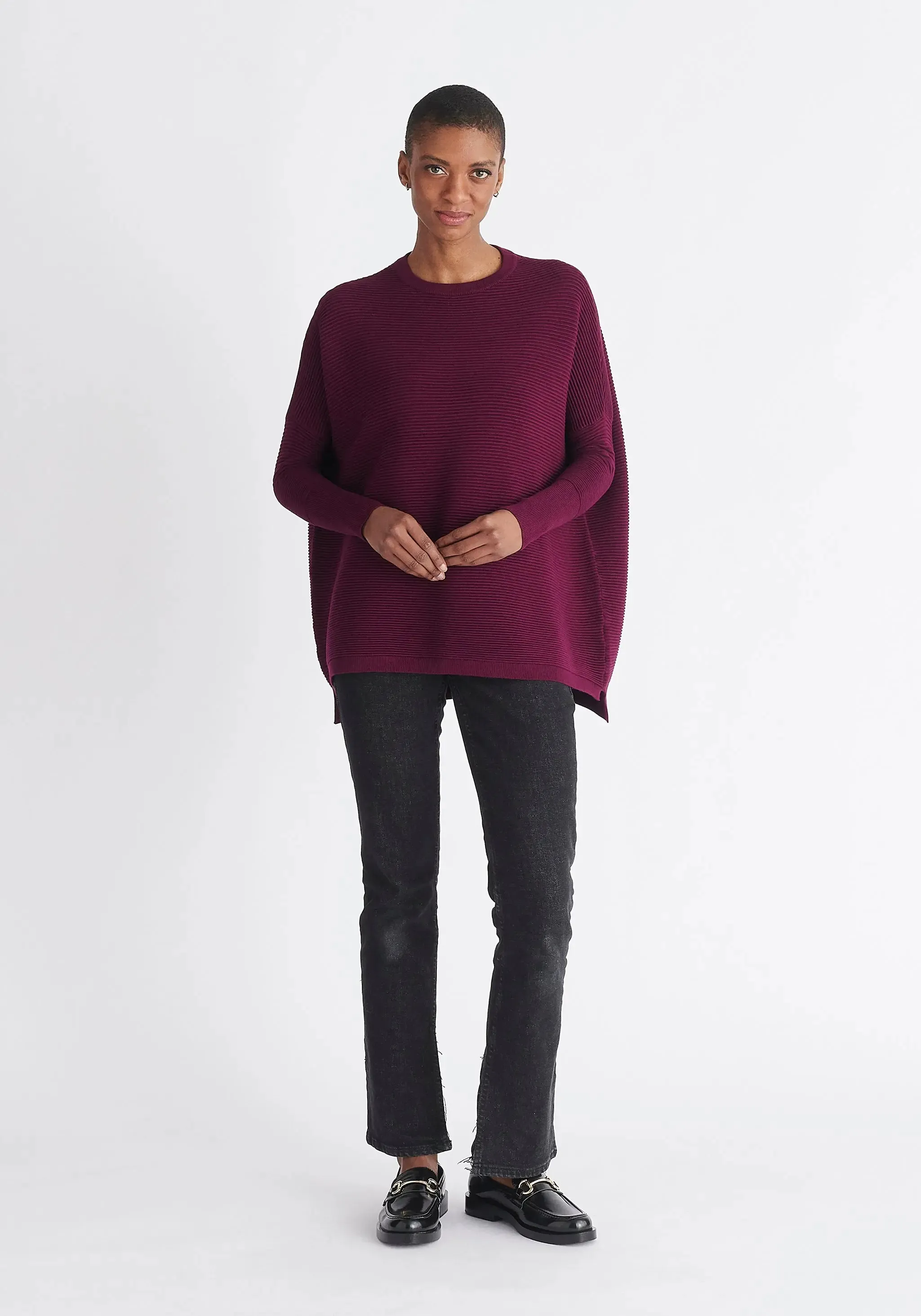 Purple Paisie Ribbed Jumper