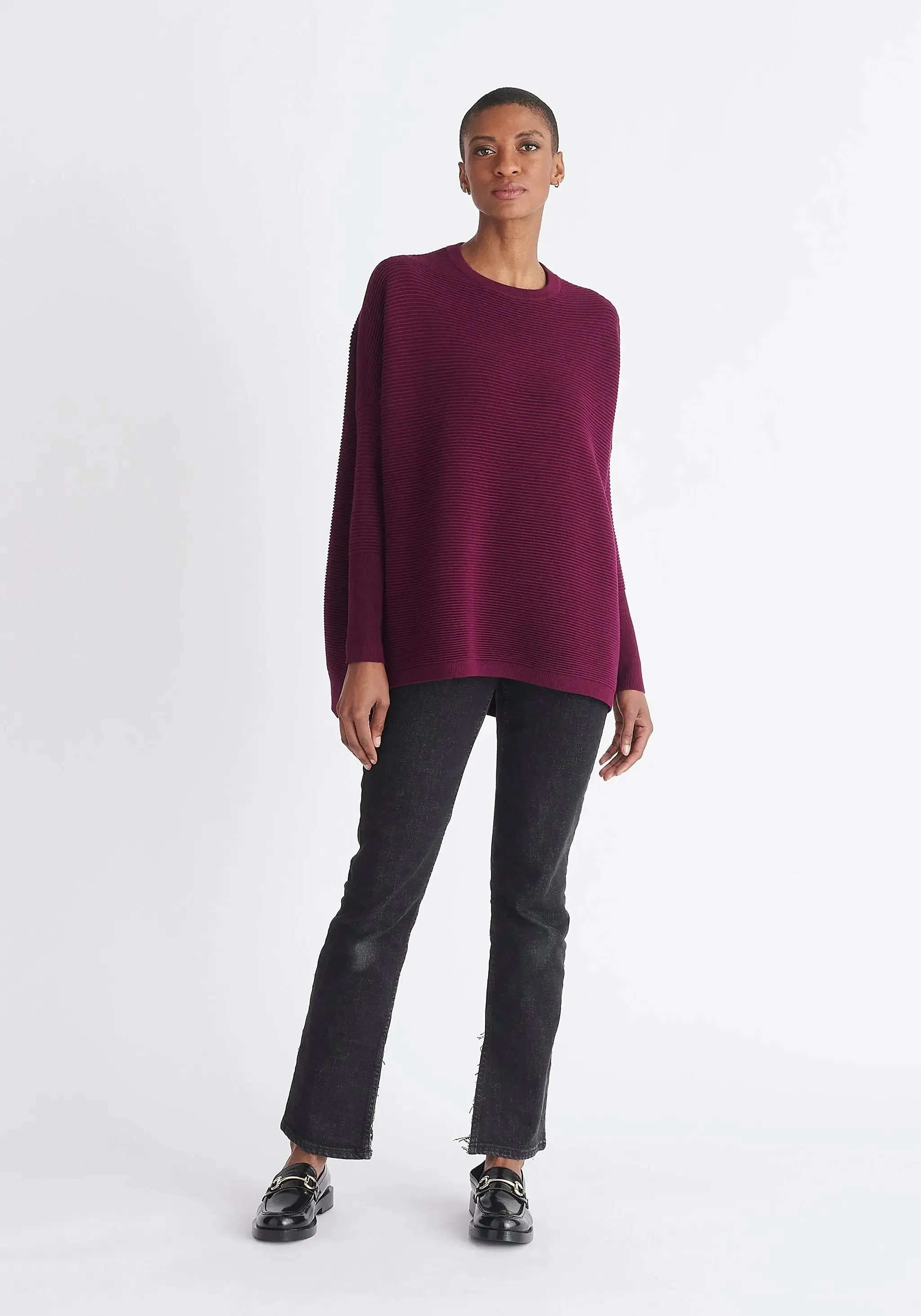 Purple Paisie Ribbed Jumper