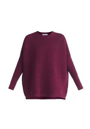 Purple Paisie Ribbed Jumper